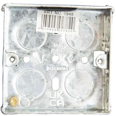 Dencon 8848NB Metal Back Box 1-Gang 16Mm - Thumbnail 2