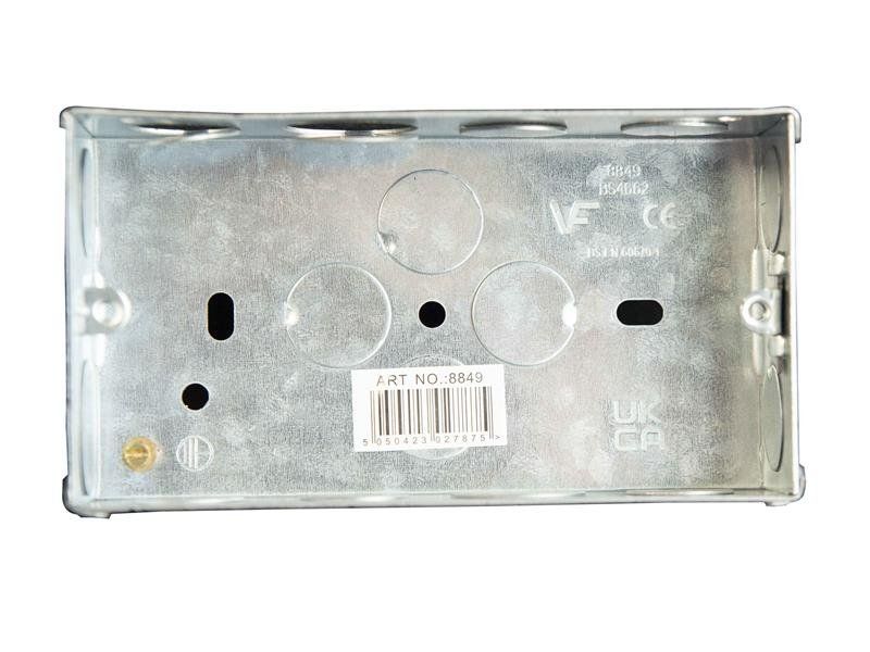 Dencon 8849NB Metal Back Box 2-Gang 35Mm - Image 1