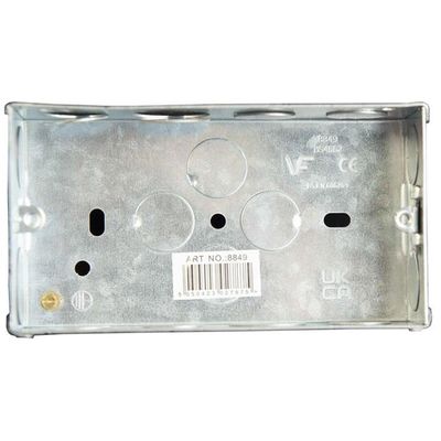 Dencon 8849NB Metal Back Box 2-Gang 35Mm - Thumbnail 2