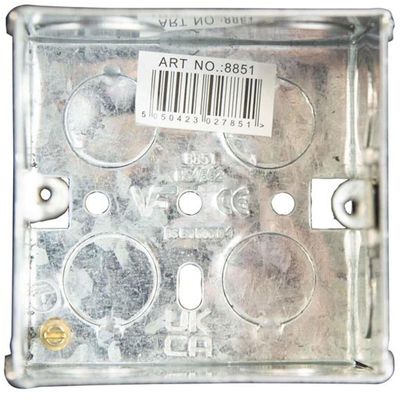 Dencon 8851NB Metal Back Box 1-Gang 47Mm - Thumbnail 2