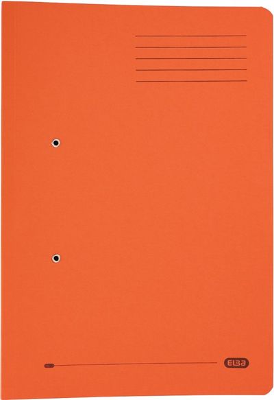 Elba Stratford Spring Pocket Transfer File Manilla Foolscap 320gsm Orange (Pack 25) - 100090148