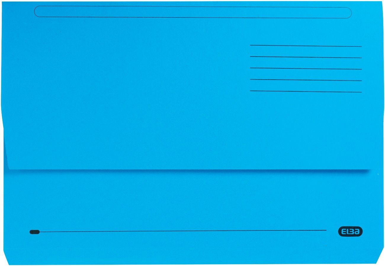 Elba Strongline Document Wallet Bright Manilla Foolscap Blue (25 Pack) 100090140 - Image 1