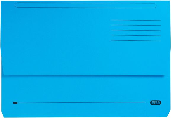 Elba Strongline Document Wallet Bright Manilla Foolscap Blue (25 Pack) 100090140