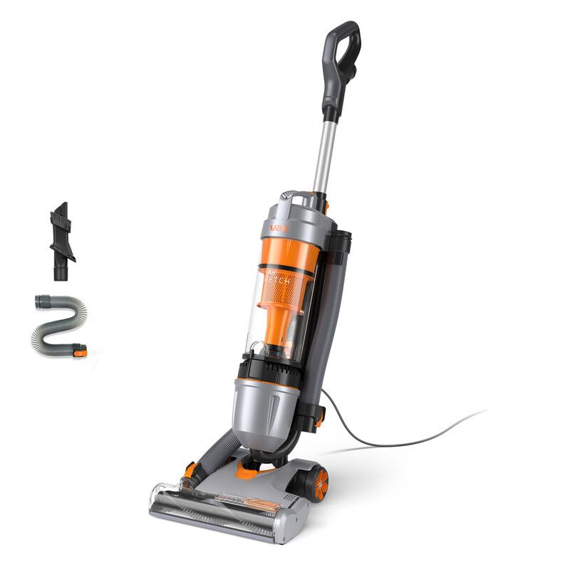 VAX Air Stretch Upright Bagless Vacuum Cleaner Silver & Orange, Silver/Grey,Orange - Image 1