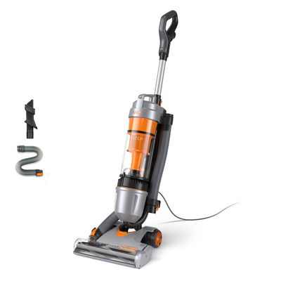 VAX Air Stretch Upright Bagless Vacuum Cleaner Silver & Orange, Silver/Grey,Orange