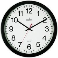 Acctim Controller Quartz Silent Sweep Wall Clock 355mm Diameter Black - 93/704B - Thumbnail 2