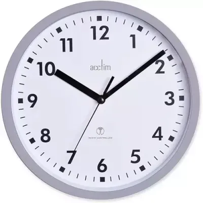 Acctim Nardo Radio Controlled Wall Clock 200mm Diameter Mist - 74667