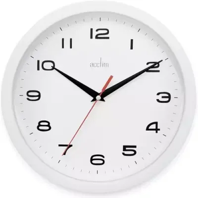 Acctim Aylesbury Quartz Wall Clock 245mm Diameter White - 92/301 - Thumbnail 2