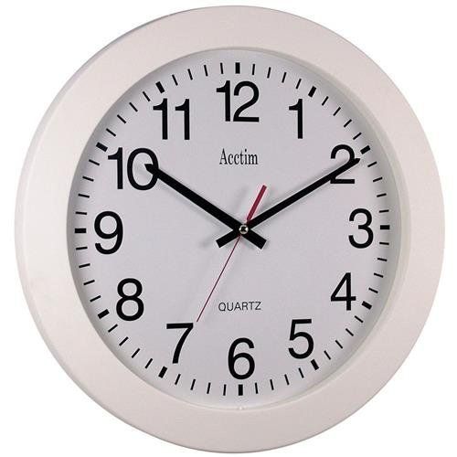 Acctim Controller Quartz Silent Sweep Wall Clock 355Mm Diameter White - 93/704 - Image 1