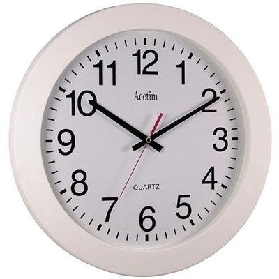 Acctim Controller Quartz Silent Sweep Wall Clock 355Mm Diameter White - 93/704