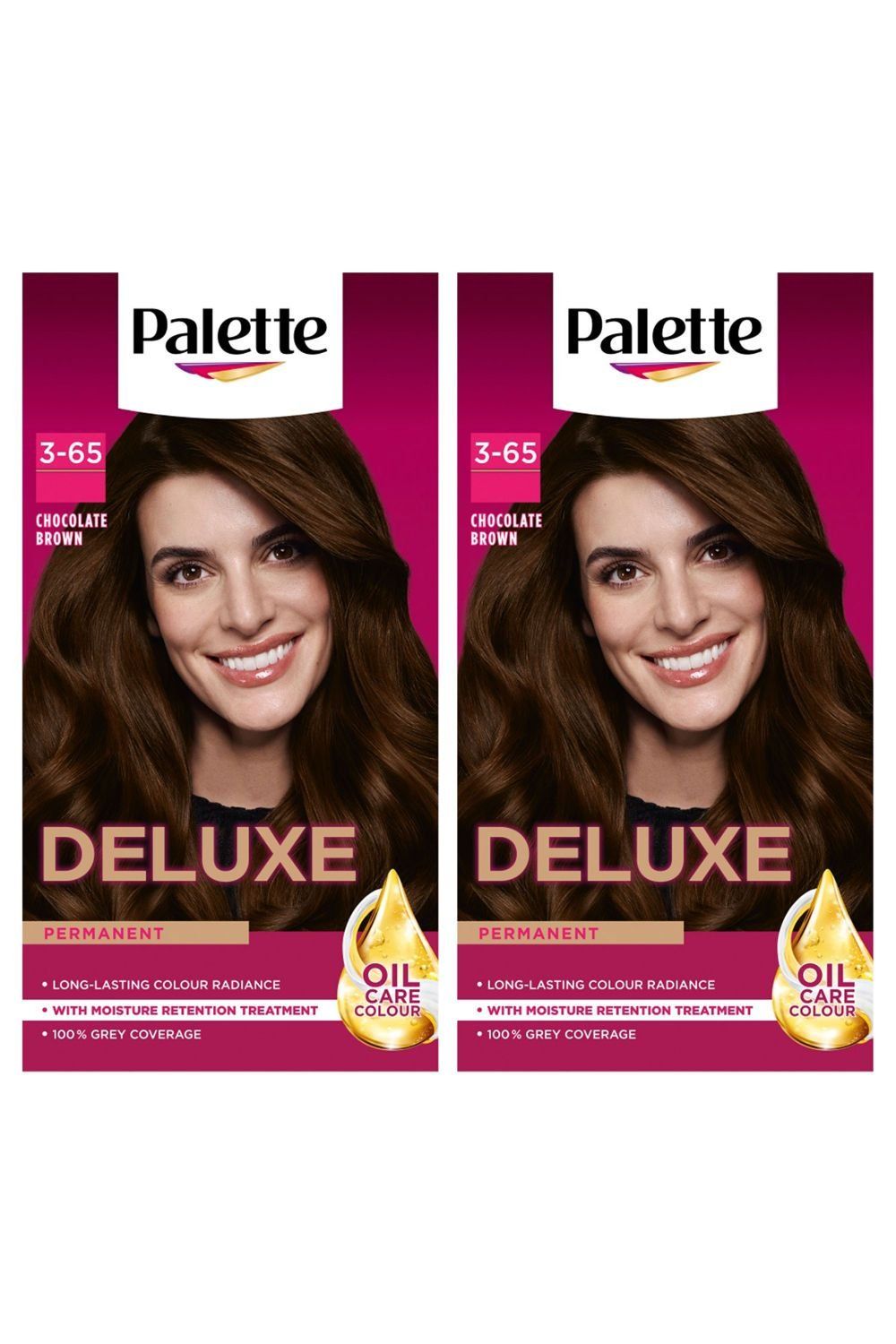 Schwarzkopf Deluxe Creme Colouration 3-65 Chocolate Brown 'Hair Dye', 2 Pack - Image 1