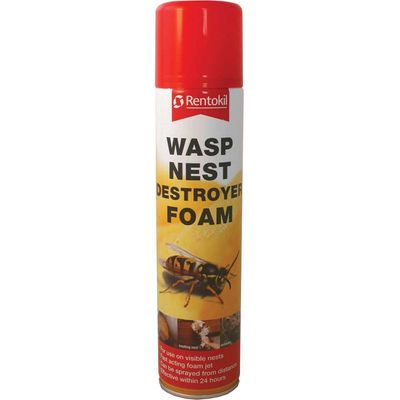 Rentokil PSW97 Wasp Nest Destroy Foam Aerosol 300Ml
