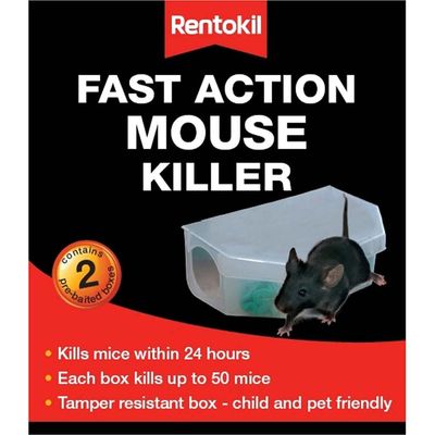 Rentokil PSF135 Fast Action Mouse Killer (Twin Pack)