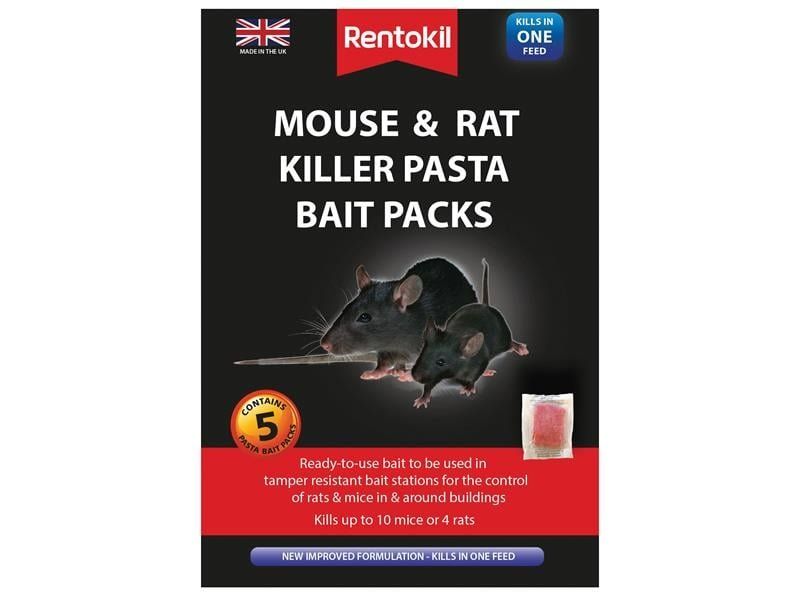 Rentokil FMR51 Mouse & Rat Killer Pasta Bait (Sachets 5) - Image 1