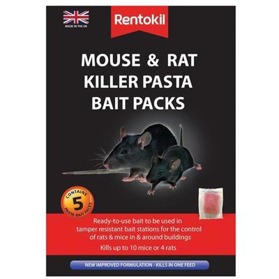 Rentokil FMR51 Mouse & Rat Killer Pasta Bait (Sachets 5) - Thumbnail 2