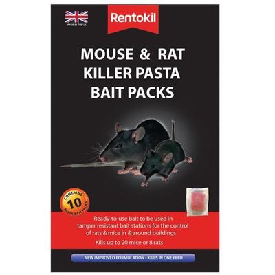 Rentokil FMR52 Mouse & Rat Killer Pasta Bait (Sachets 10) - Thumbnail 2