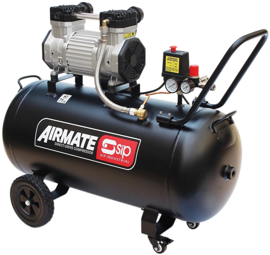 Sip Dd 3Hp 100Ltr Low Noise Oil-Free Direct Drive Compressor 05481 - Image 1