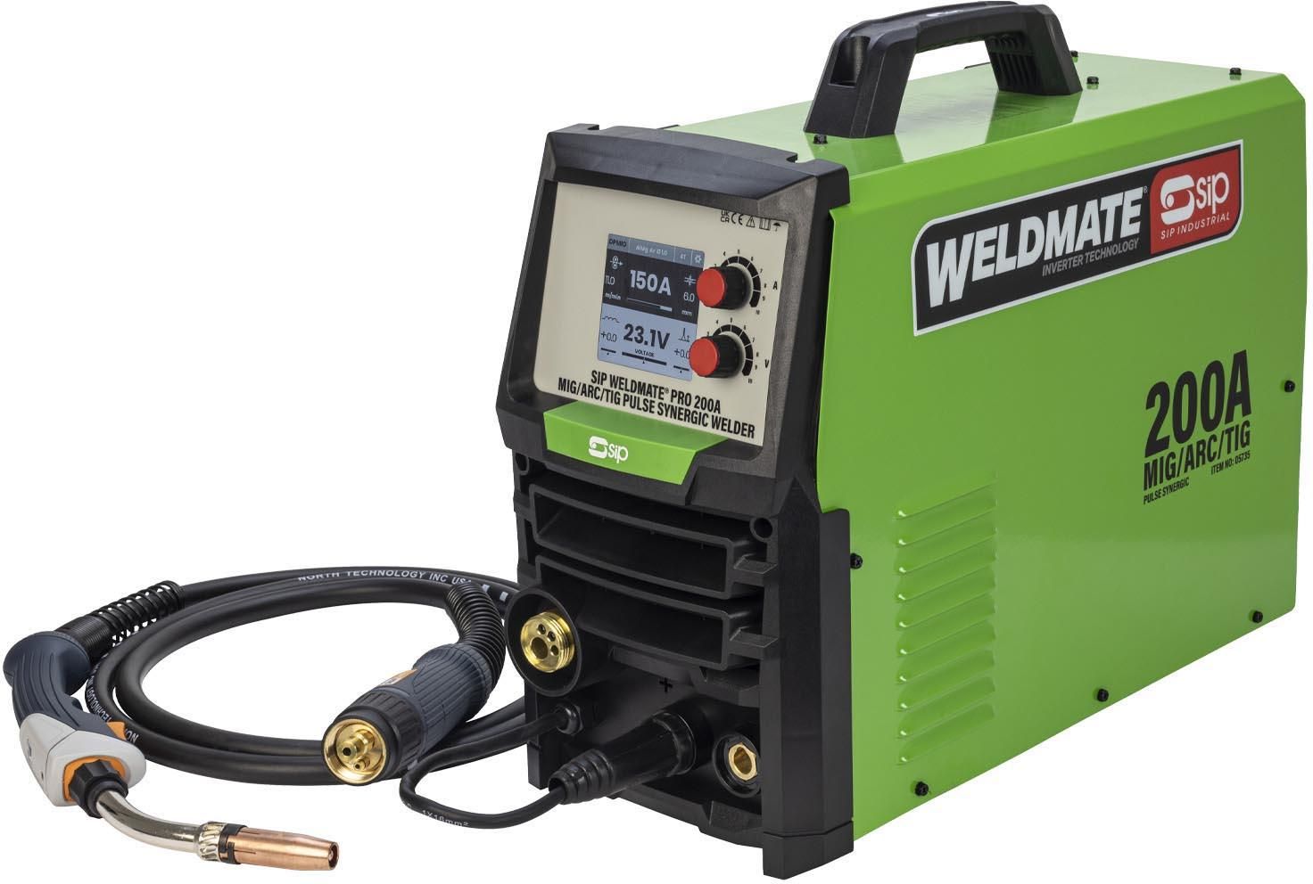 Sip 05735 Weldmate® Pro 200A Mig/Arc/Tig Pulse Synergic Welder - Image 1
