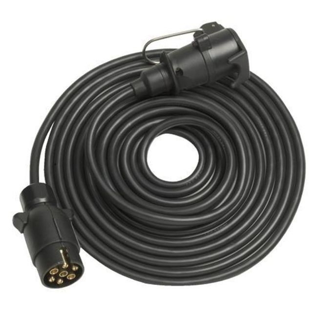 Maypole 6m 7 Pin Plug to 7 Pin Flying Socket Trailer Extension Lead - Image 1