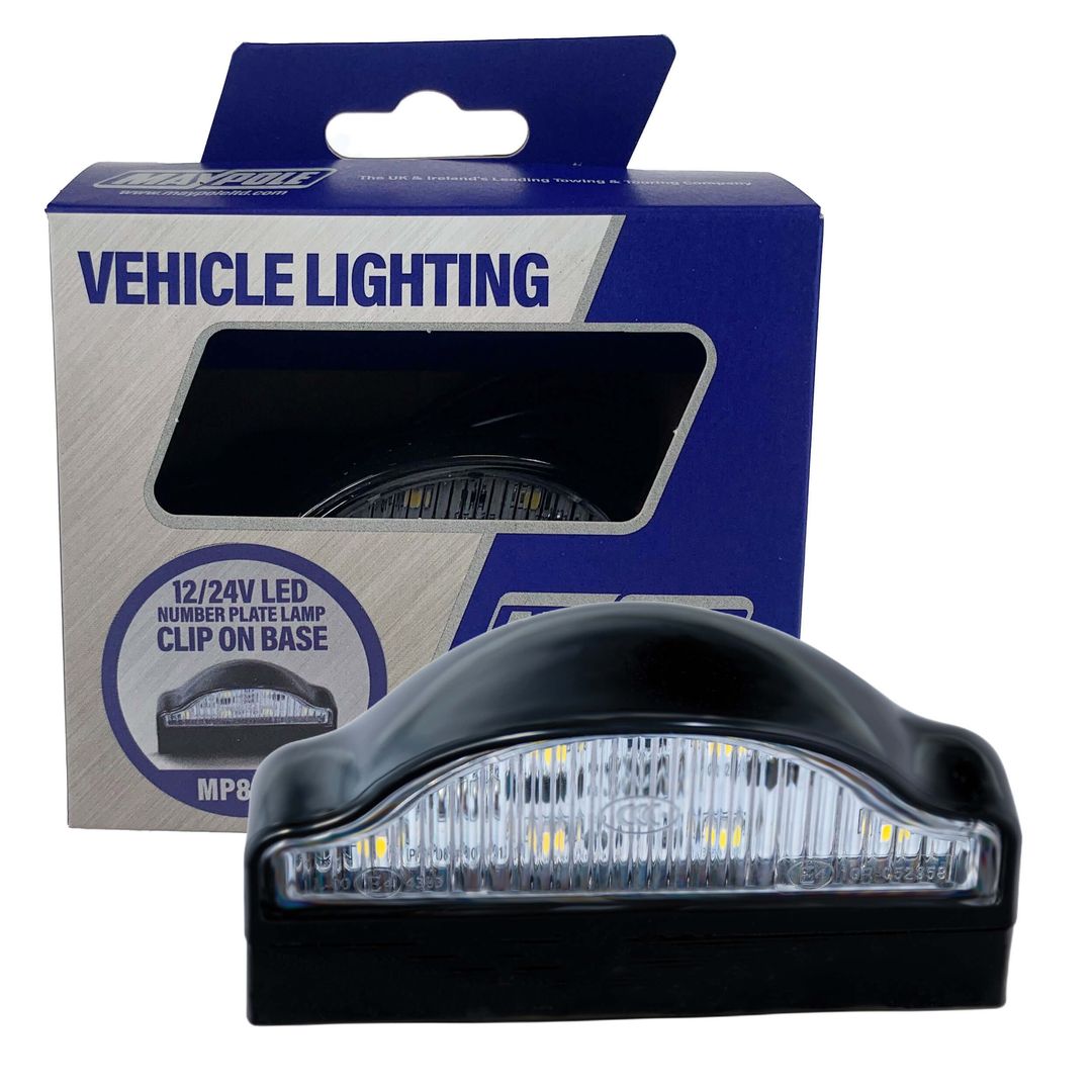 Maypole 10-30V LED Number Plate Lamp with Clip-In Base - Image 1