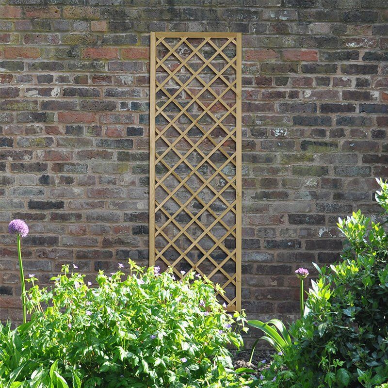 Forest 6' x 2' Hidcote Decorative Diamond Wooden Lattice Trellis (1.8m x 0.6m) - Image 1