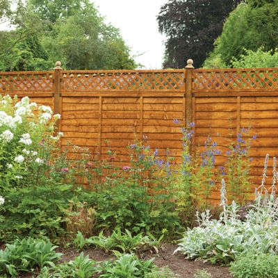 Forest 6' x 1' Diamond Lattice Trellis Fence Topper (1.83m x 0.3m)