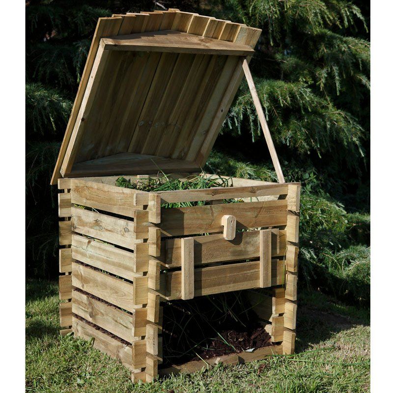 Forest Beehive Wooden Compost Bin 2'5x2'6 (0.74x0.74m) - Image 1