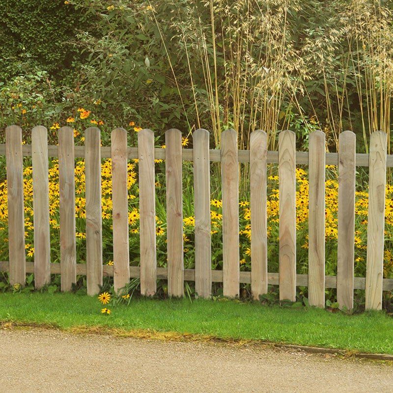 Forest 6' x 3' Heavy Duty Pressure Treated Pale Picket Fence Panel (1.83m x 0.9m) - Image 1