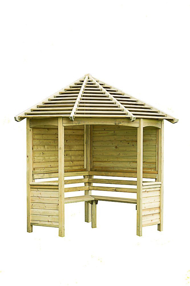 Forest Pressure Treated Venetian Corner Arbour - Image 1