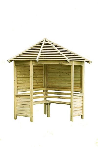 Forest Pressure Treated Venetian Corner Arbour