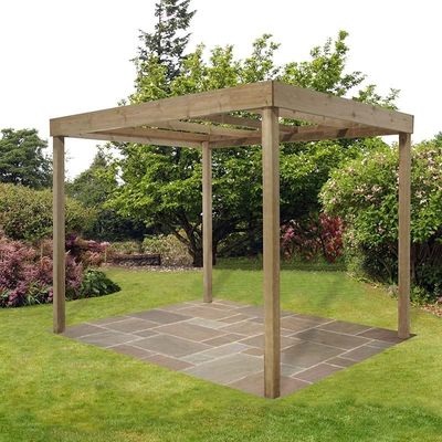 Forest Dining Wooden Garden Pergola Kit 10'x8' - Thumbnail 2