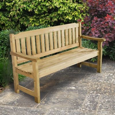 Forest Rosedene Wooden Garden Bench 5' x 2' (1.5m x 0.6m)