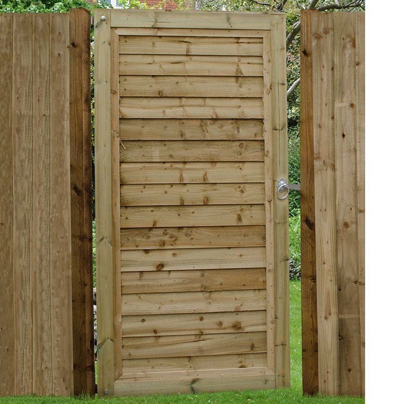Forest Garden Pressure Treated Square Lap Gate 910mm x 1820mm - Image 1