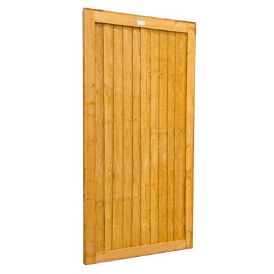 Forest Garden Closeboard Heavy Duty Timber Gate Treated 1820mm x 910mm Golden Brown - Thumbnail 2