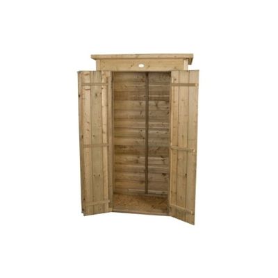 3'6 x 1'10 Forest Shiplap Tall Pent Wooden Garden Storage Tool Store - Outdoor Patio Storage (1m x 0.56m)