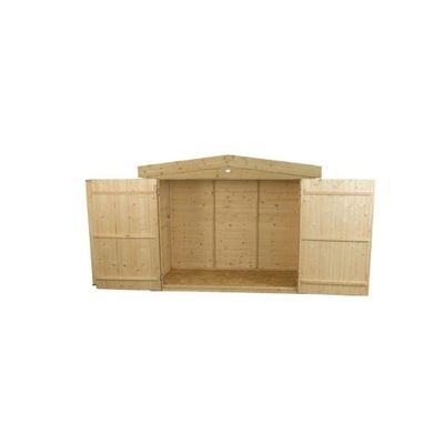 6'6 x 2'7 Forest Shiplap Large Double Door Apex Garden Storage - Outdoor Bike / Mower Store (1.9m x 0.81m)