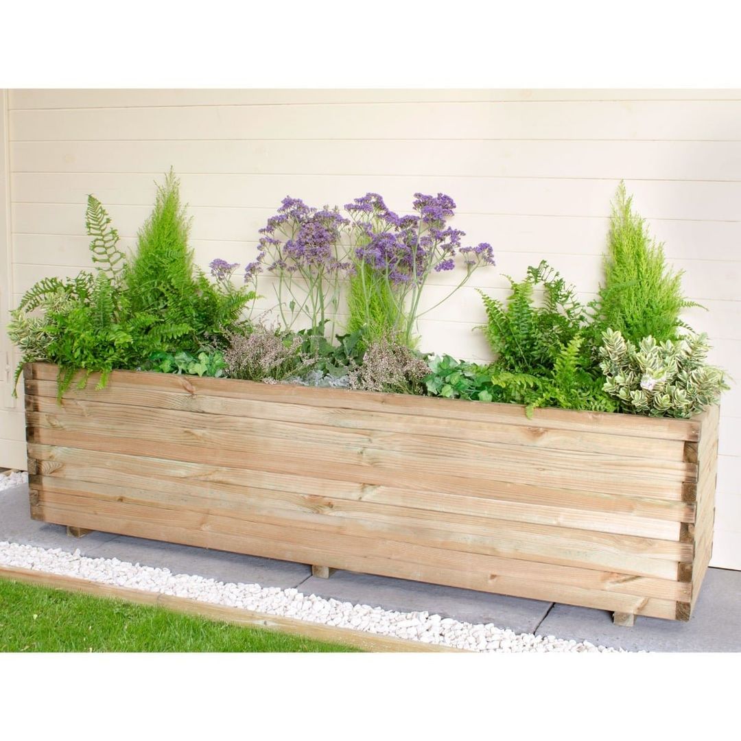 Forest Lomello Wooden Garden Planter 6'x2' (1.8x0.6m) - Image 1