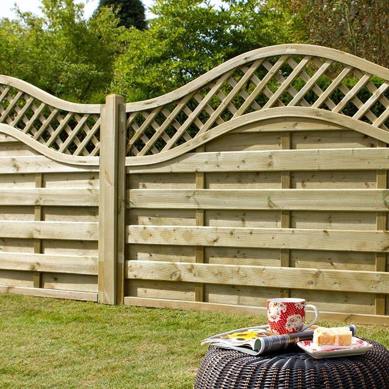 Forest 6' x 3' Pressure Treated Prague Decorative Europa Fence Panel (1.8m x 0.9m) - Image 1