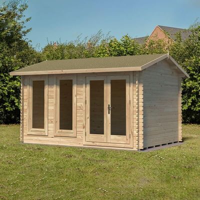 Forest Garden 4 x 3m Chiltern Cabin Single Glaze No Underlay