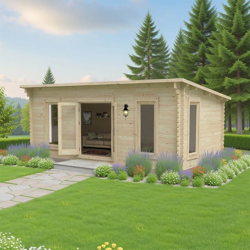 Forest Arley 6m x 3m Log Cabin (45mm) - Image 1