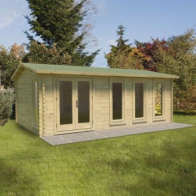 Forest Garden 6 x 4m Blakedown Log Cabin No Underlay