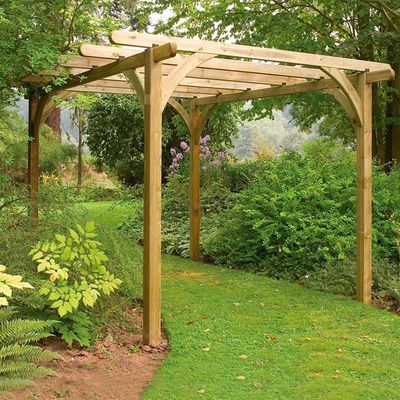 Pressure Treated 8x8 Pergola - Forest Ultima Wooden Garden Pergola