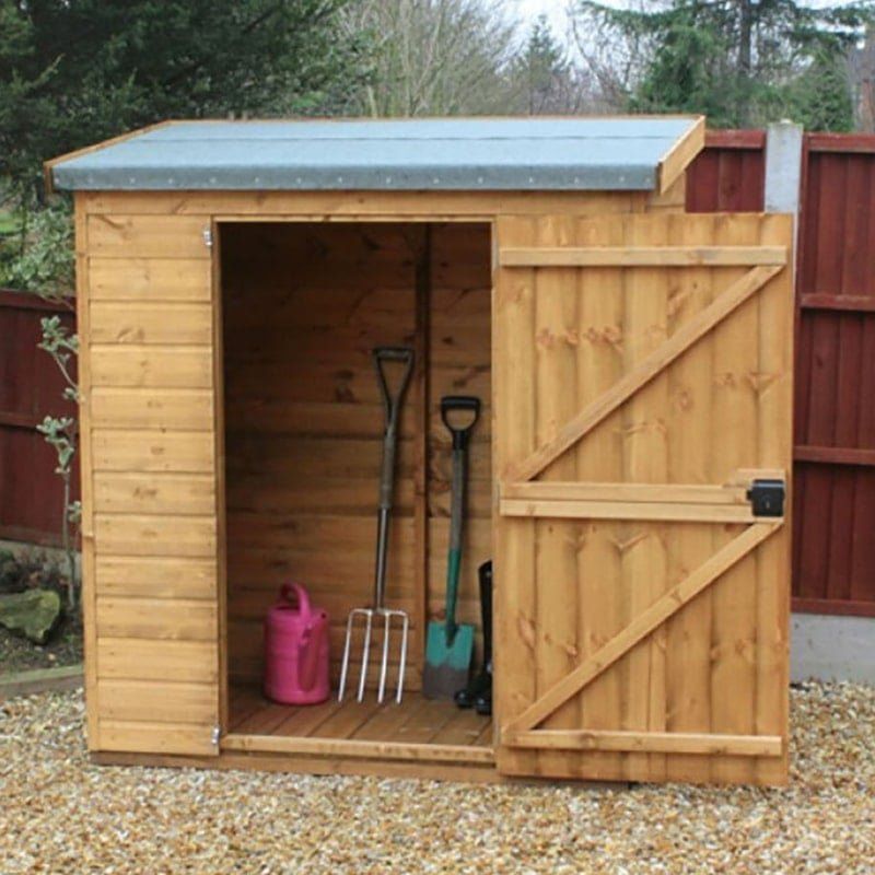 10' x 4' Traditional Shiplap Pent Wooden Garden Tool Storage Shed (3.05m x 1.22m) - Image 1