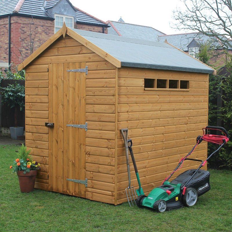 10' x 6' Traditional Shiplap Apex Wooden Security Garden Shed (3.05m x 1.83m) - Image 1