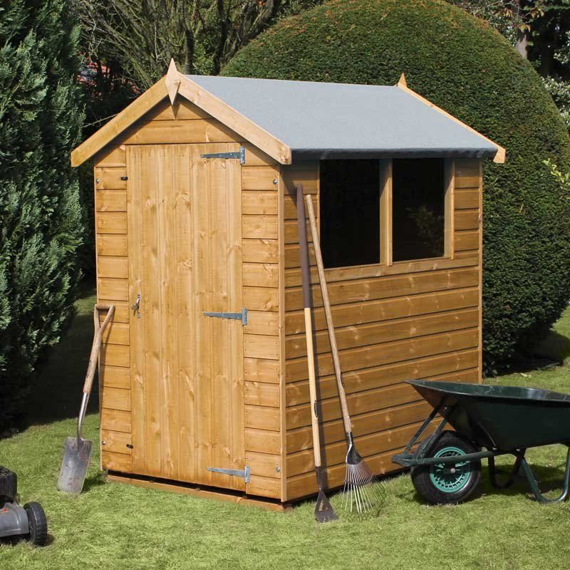 12' x 6' Traditional Standard Shiplap Apex Wooden Garden Shed (3.66m x 1.83m) - Image 1