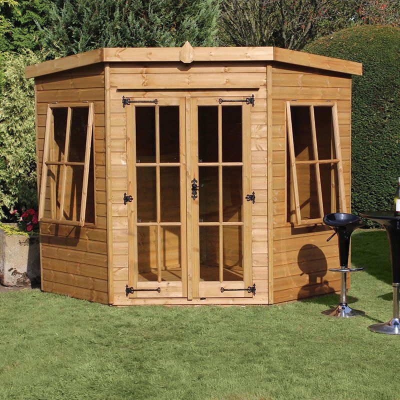 6' x 6' Traditional Stowe Corner Wooden Summer House - Image 1
