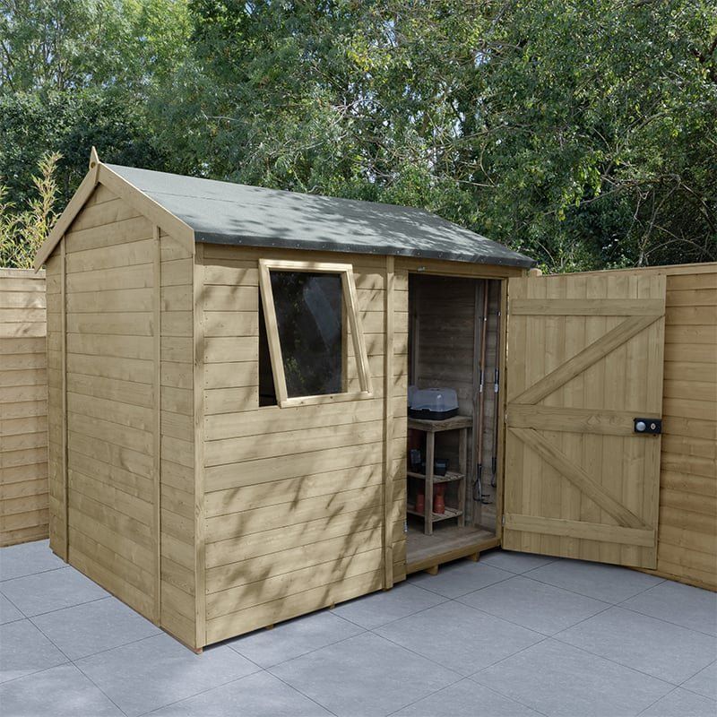 Timberdale T&G Pressure Treated Reverese Apex Shed - 12x8 / Without Base / No Installation - Image 1