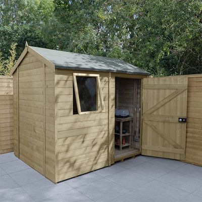 Timberdale T&G Pressure Treated Reverese Apex Shed - 12x8 / Without Base / No Installation