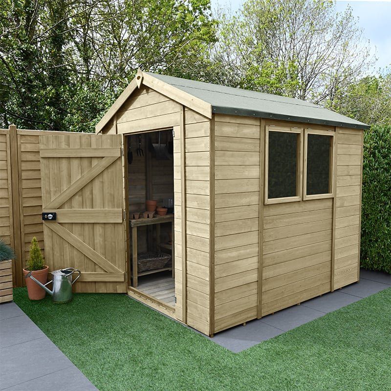 Timberdale T&G Pressure Treated Apex Shed - 8x6 / Without Base / No Installation - Image 1