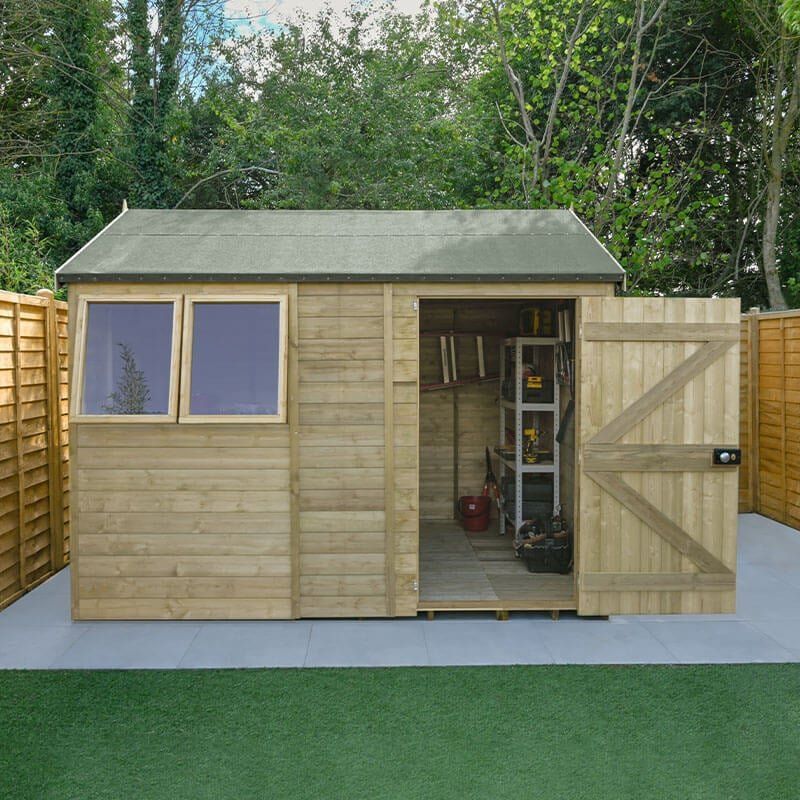 Timberdale T&G Pressure Treated 10x6 Reverse Apex Shed - Without Base / No Installation - Image 1